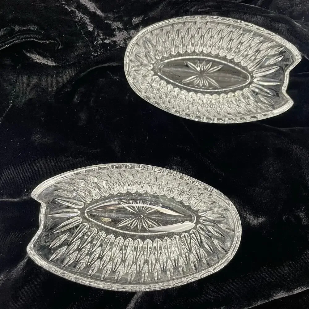 EUC - Vintage Princess House Lead Crystal Buffet Utensil Holders
